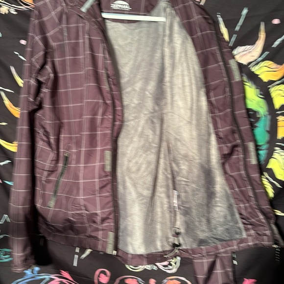 Sunice  Men’s Typhoon Zephal Golf Rain JacketFull Zip Brown Check Windbreaker Sm - Picture 6 of 7